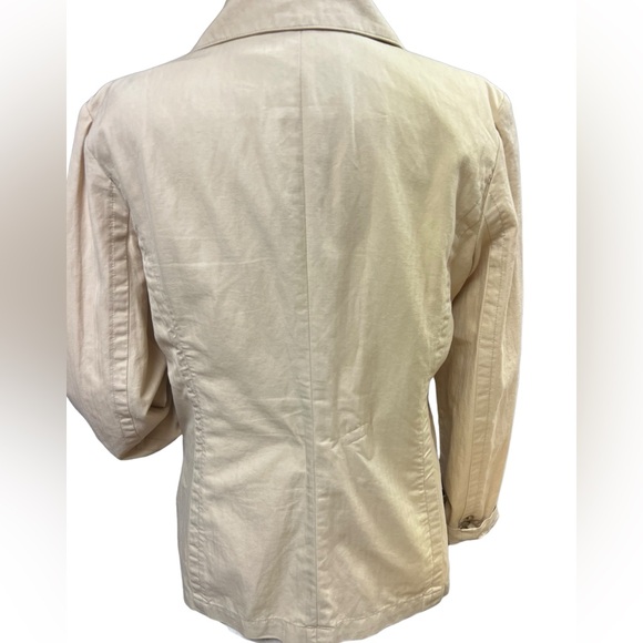 Ralph Lauren Lauren Cotten linen blend spring summer jacket blazer size 14 - Picture 2 of 5